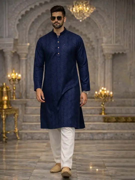 Image for HouseofPataudi-EmbroideredSequinsStraightKurta