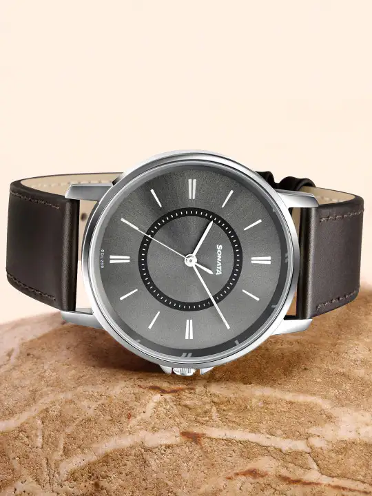 Image for Sonata-QuartzAnalogWithAnthraciteDialWatchForMen