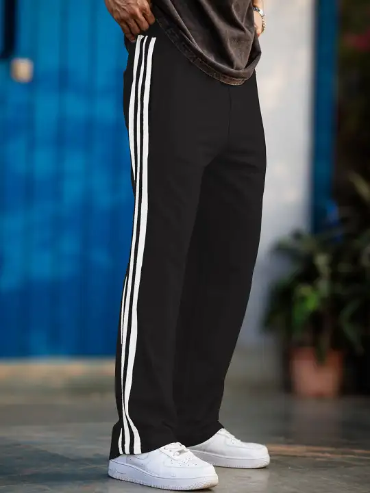 Image for MaverIQ-Men'sStripedMidRiseTrackPants