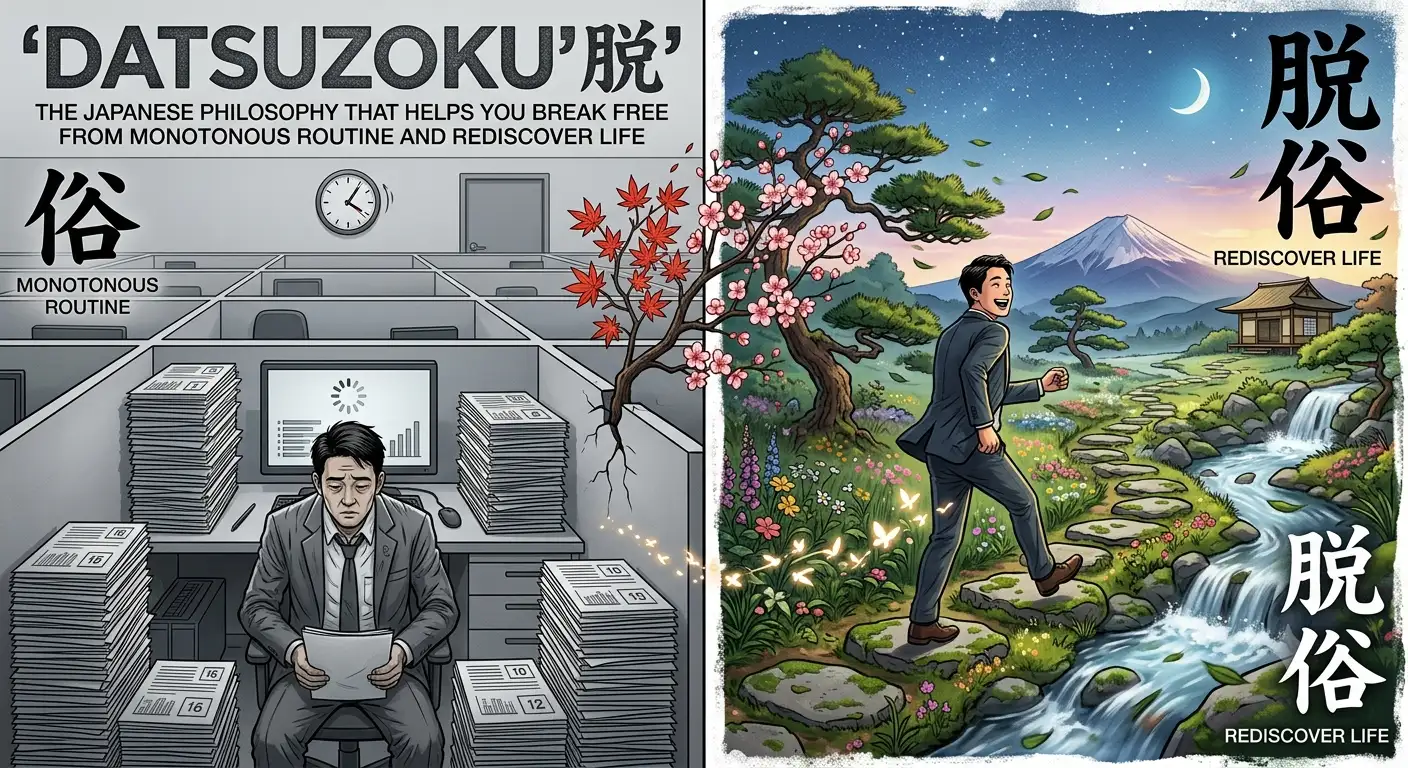 Japanese Mindset: 'Datsuzoku'- The Japanese philosophy that helps you break free from monotonous routine and rediscover life