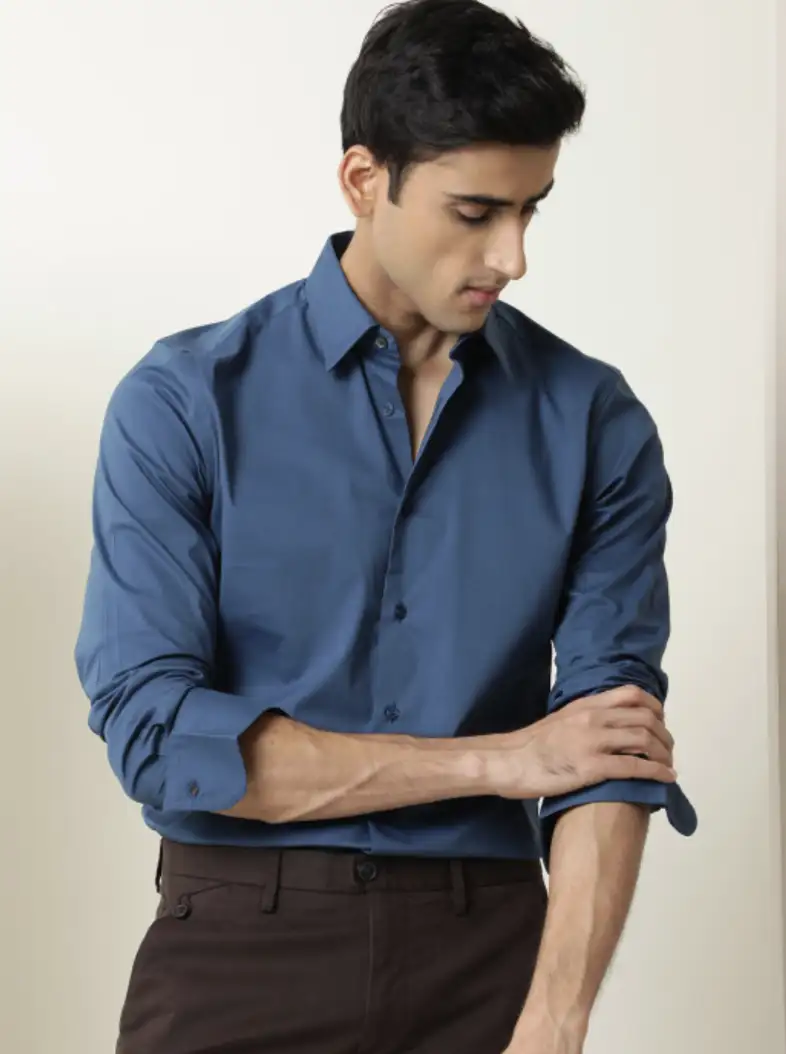 Image for RARERABBITMenBenedictComfortSlimFitCottonShirt