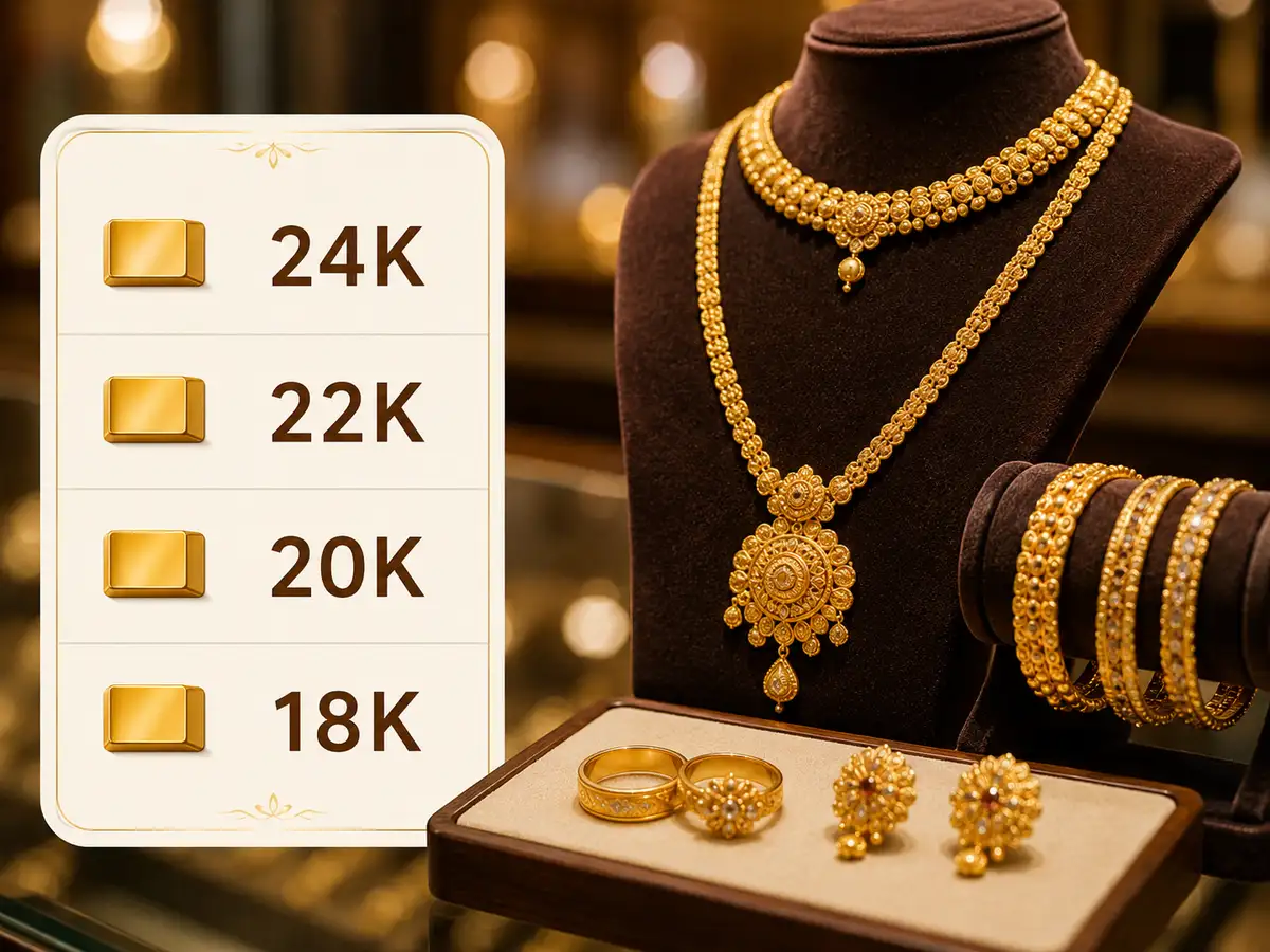 Gold rate today: 24k vs 22k vs 20k vs 18k