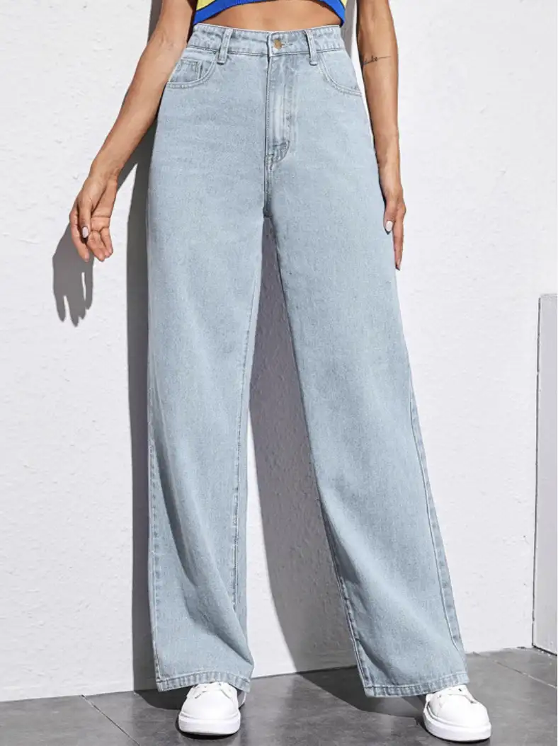 Image for KottyWomenStraightFitHigh-RiseStretchableCottonLycraBlendJeans