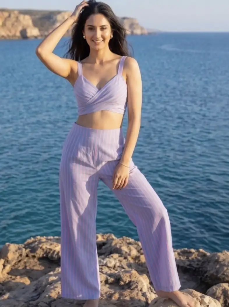 Image for AobaSummerStripedTopwithPalazzos