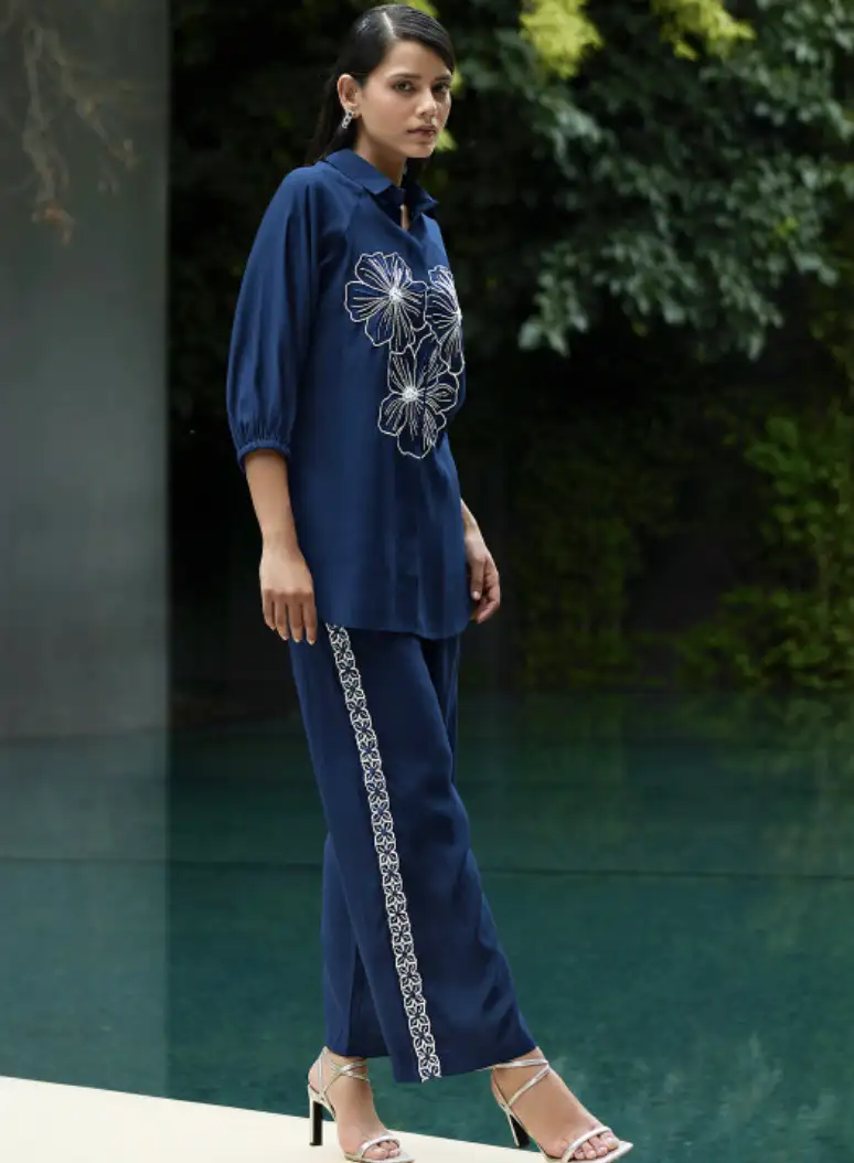 Image for AnoukWomen'sSilkBlendEmbroideredCo-Ords
