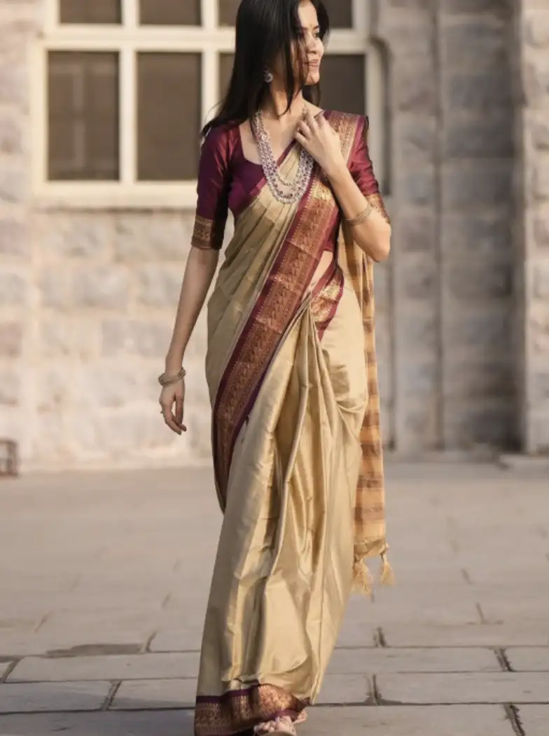 Image for ParamparikTextileZariSilkCottonHandloomBanarasiSaree