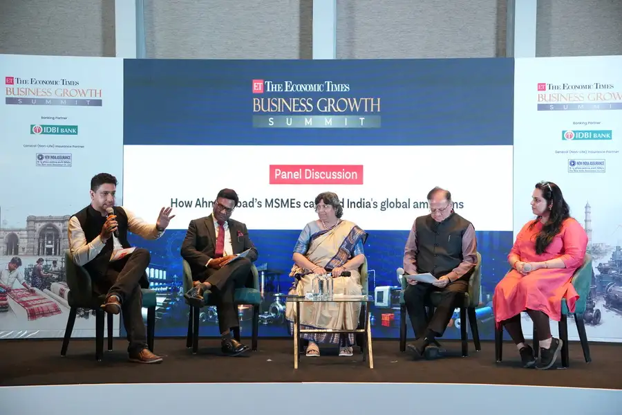 The next was an exciting panel discussion on the topic “How Ahmedabad’s MSMEs can lead India’s global ambitions.”