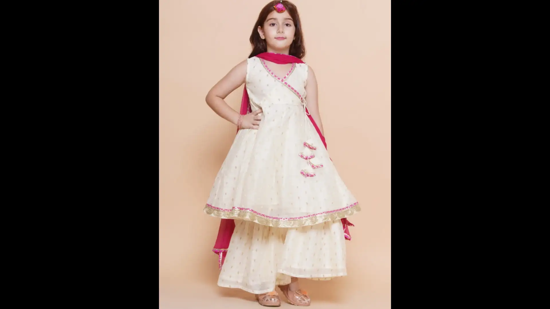 Image for BitiyabyBhama-GirlsAngrakhaGottaPattiKurtawithSharara%26amp%3BDupatta