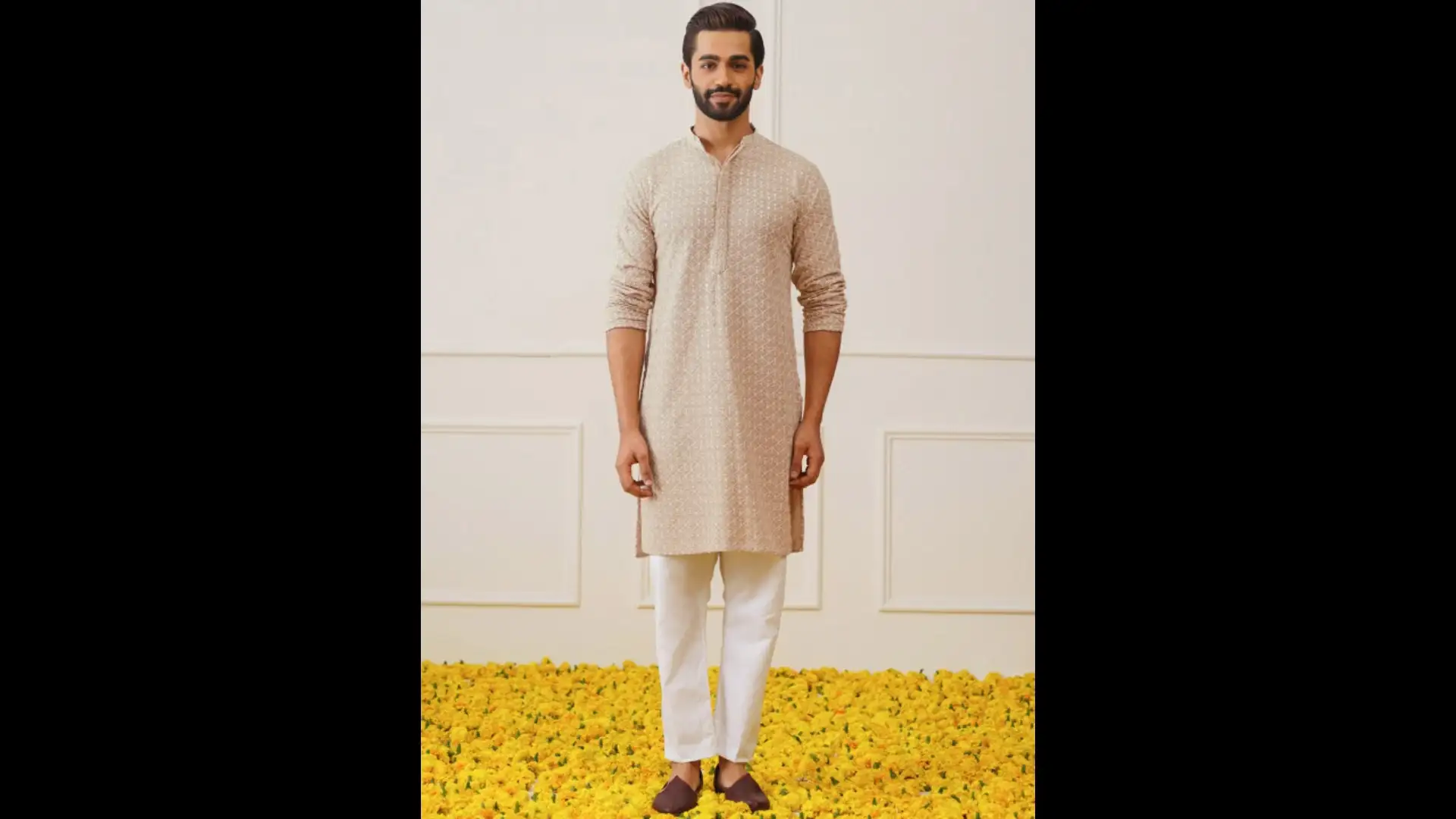 Image for Jompers-EmbroideredRegularThreadWorkPureCottonKurtawithPyjamas
