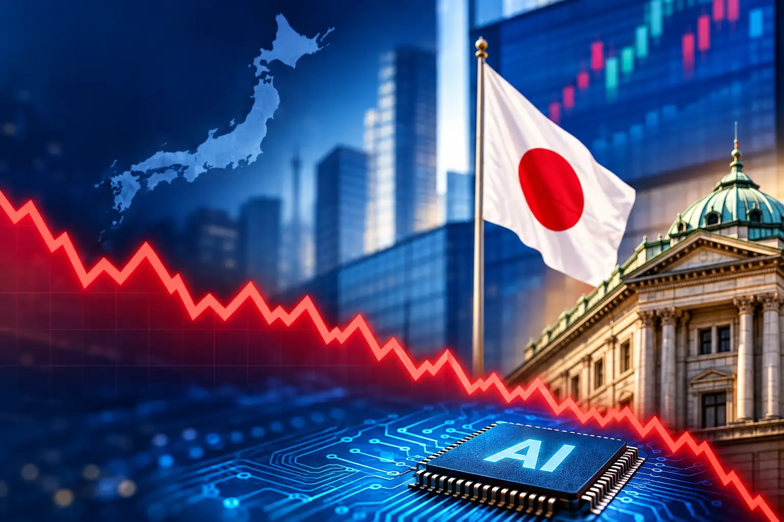 Global Market: Japan stocks fall over 1% as chip shares tumble, SoftBank declines despite earnings beat