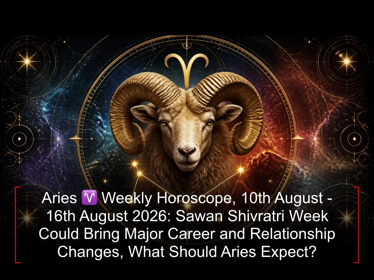Aries ♈️ Weekly Horoscope, 10th August - 16th August 2026: Sawan ...