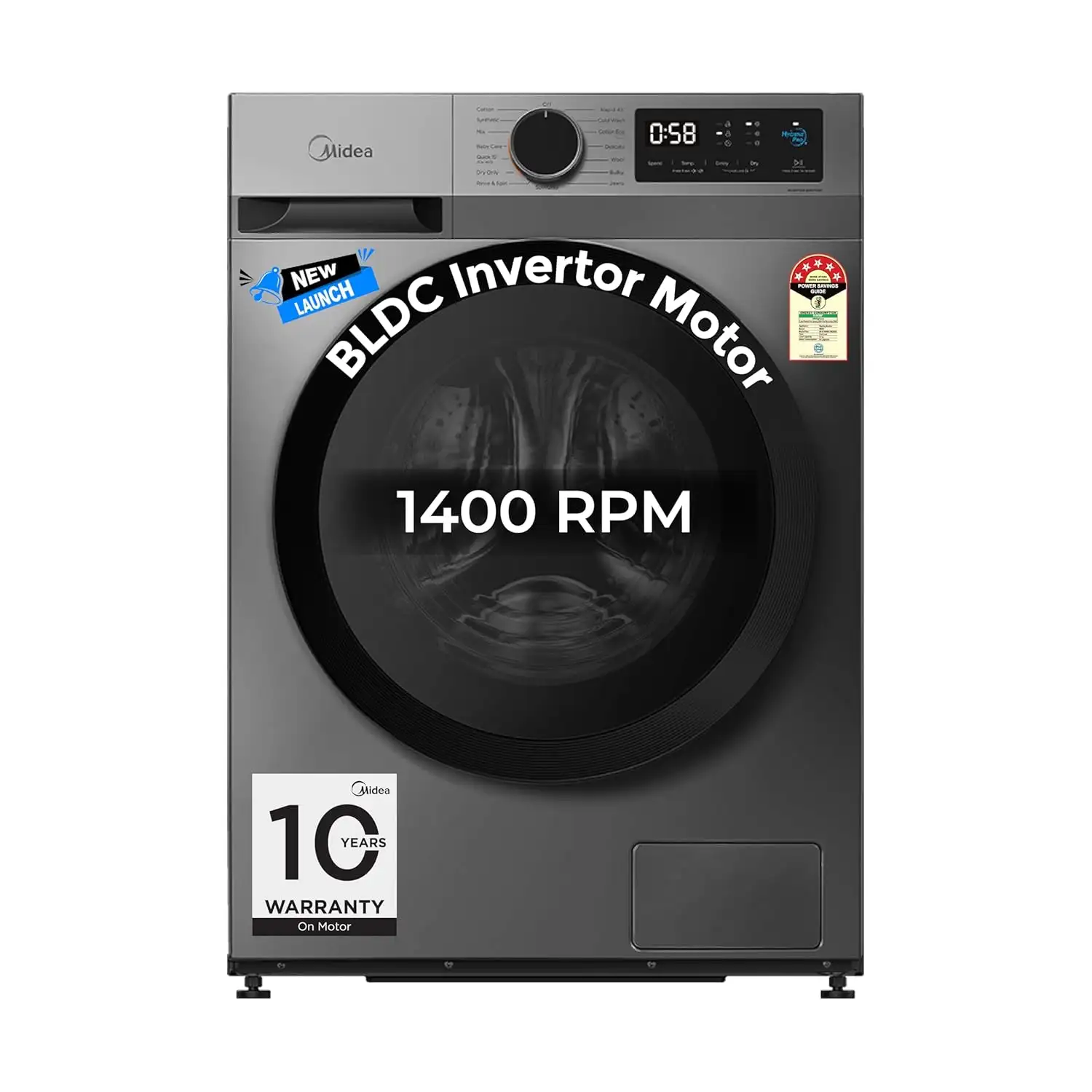 Image for Midea8Kg5StarFullyAutomaticFrontLoadWashingMachine