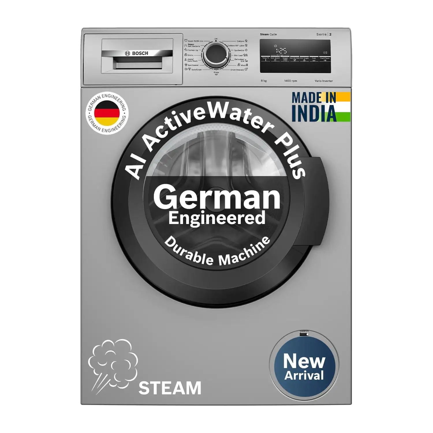 Image for Bosch8kg5StarFrontLoadFully-AutomaticWashingMachine