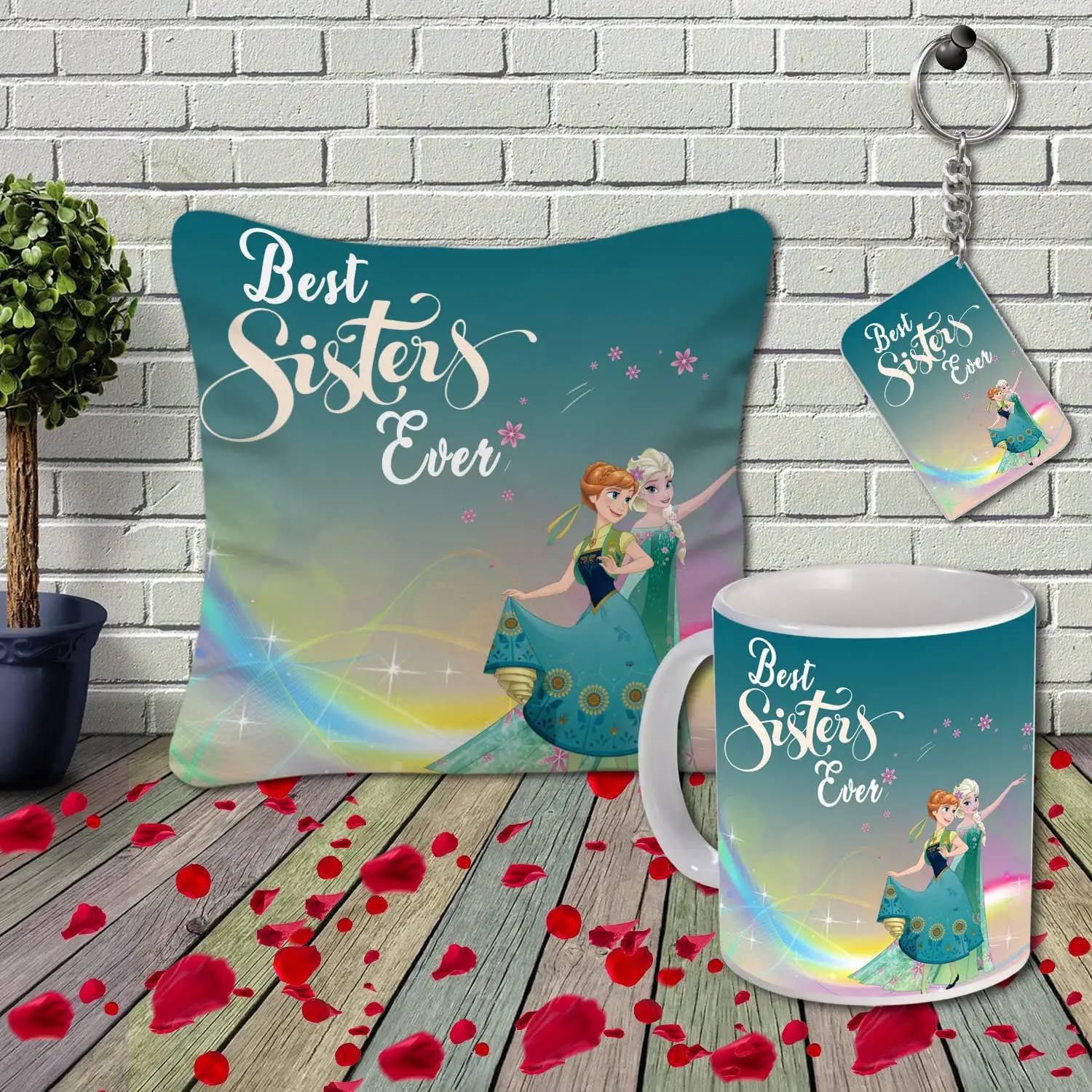 Image for RakhiGiftforSisterCombo-PrintedCoffeeMugCushionCover