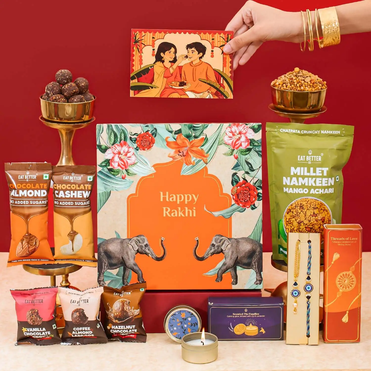 Image for EATBETTERCOStoreRakhiGiftHamperforBhayia%26amp%3BBhabhi