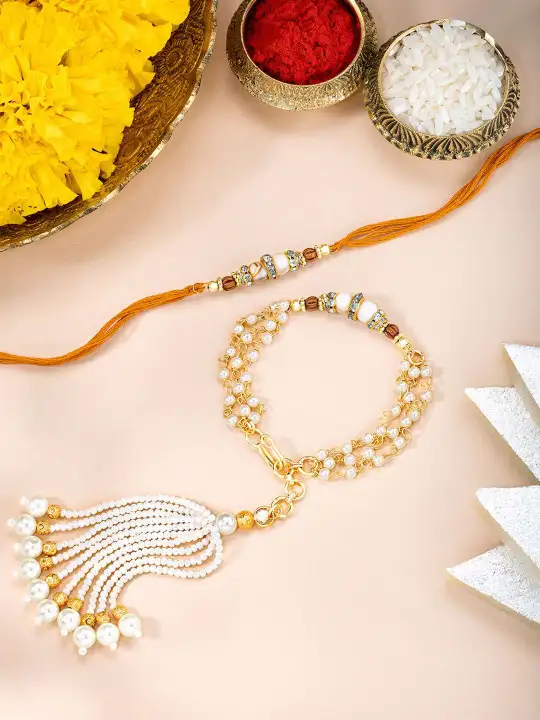 Image for Peora-SetOf2RakhiWithGreetingCard%26amp%3BRoliChawal