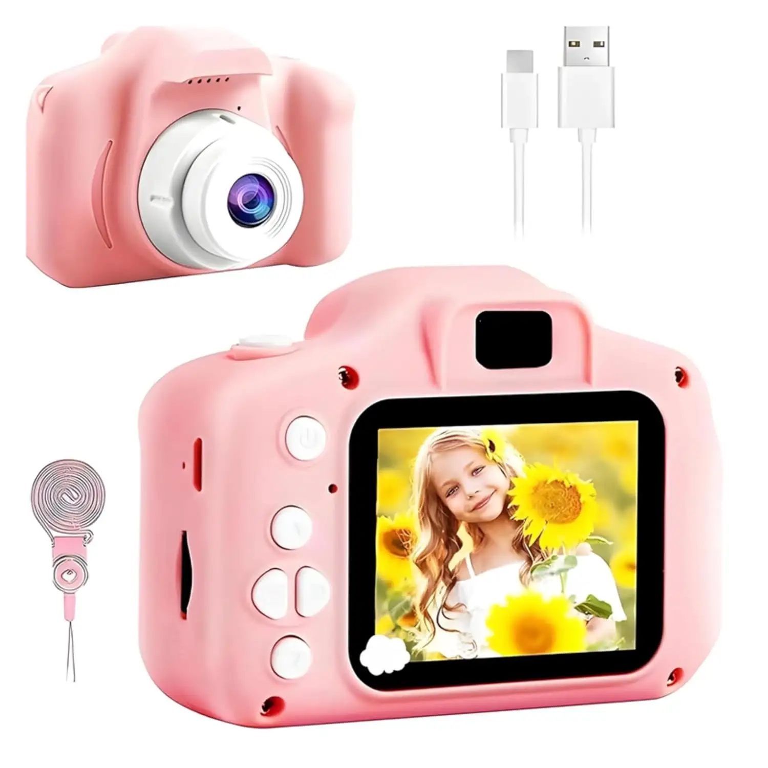 Image for DigitalCameraforKids%2C13MPHDSelfie%26amp%3BVideoCameraToywithDualLens%2CGames%2CCreativeFilters%2CRechargeable%2CIdealGift