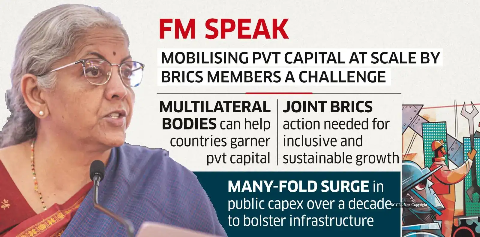 FM Calls on Multilateral Banks to Lay BRICS for Private Infra Investment