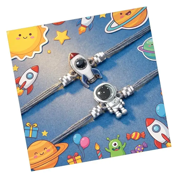 Image for TIEDRIBBONSRakhiforKidswithAstronautDesign