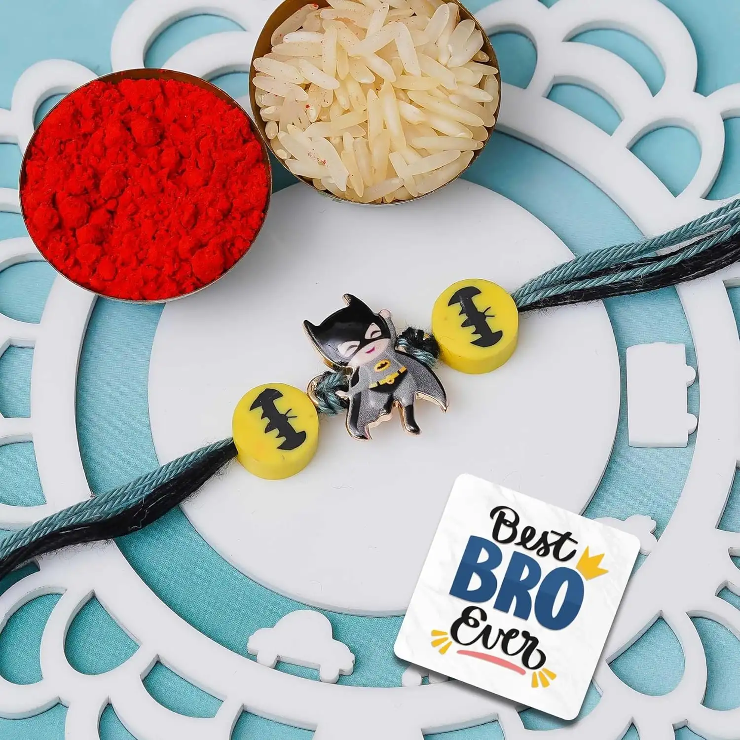 Image for eCraftIndiaBatThemeRakhiforKidsBrotherBoysGirlsSister
