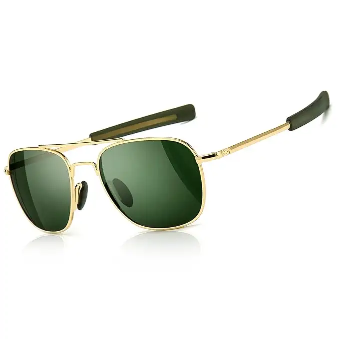 Image for SUNGAITMen'sMilitaryStylePolarisedPilotAviatorSunglasses
