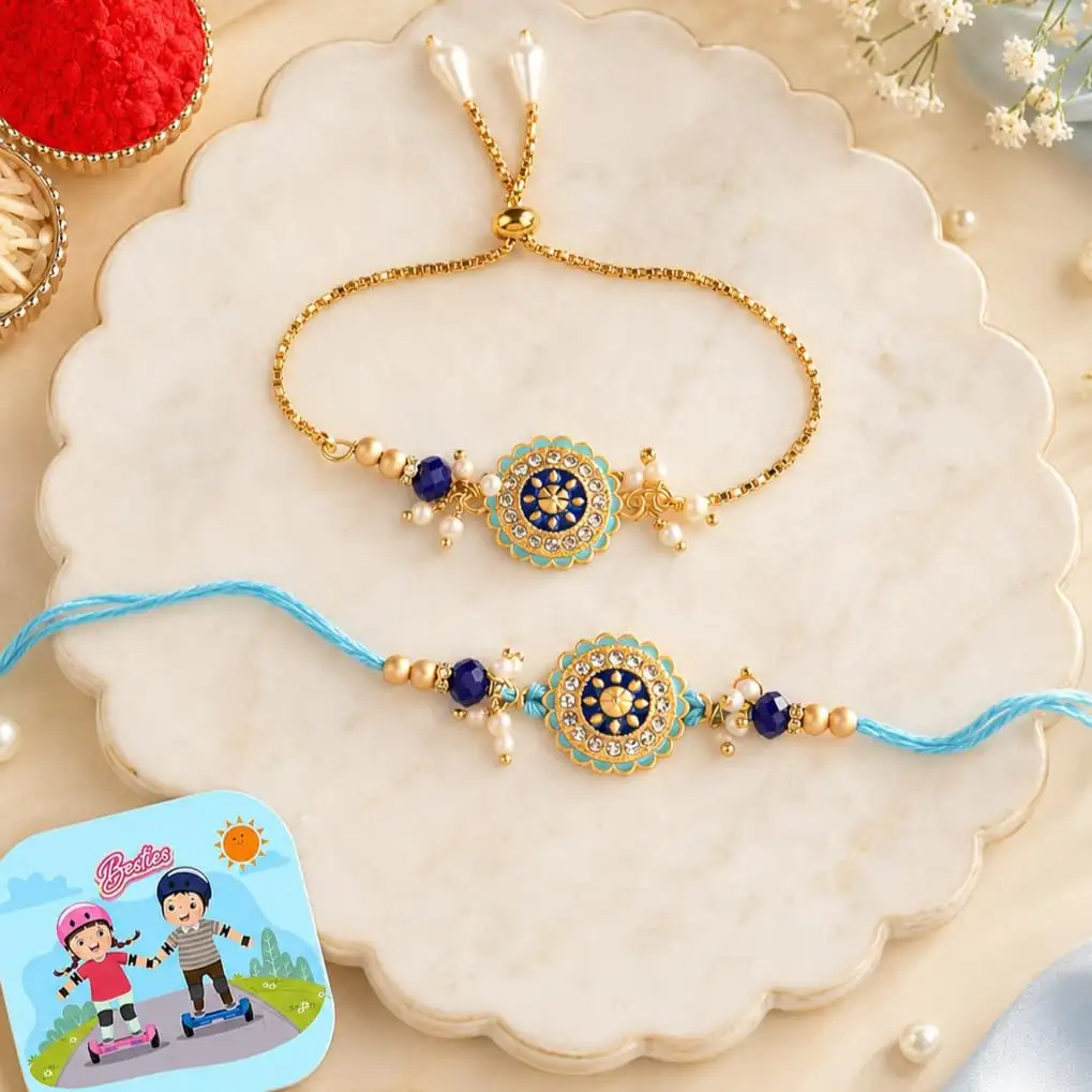 Image for CraftVatikaRakhiGiftComboSetforBrotherandBhabhi