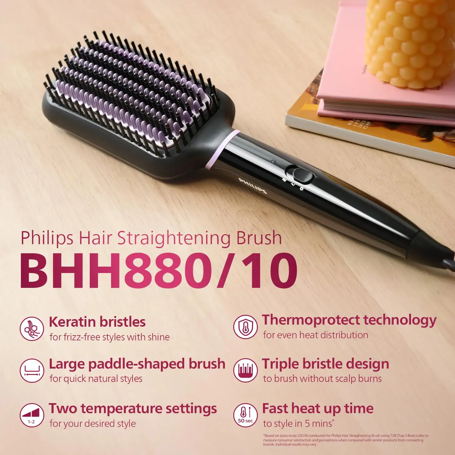 Image for PhilipsIndia'sNo.1HairStylingBrand-HairStraightenerBrush