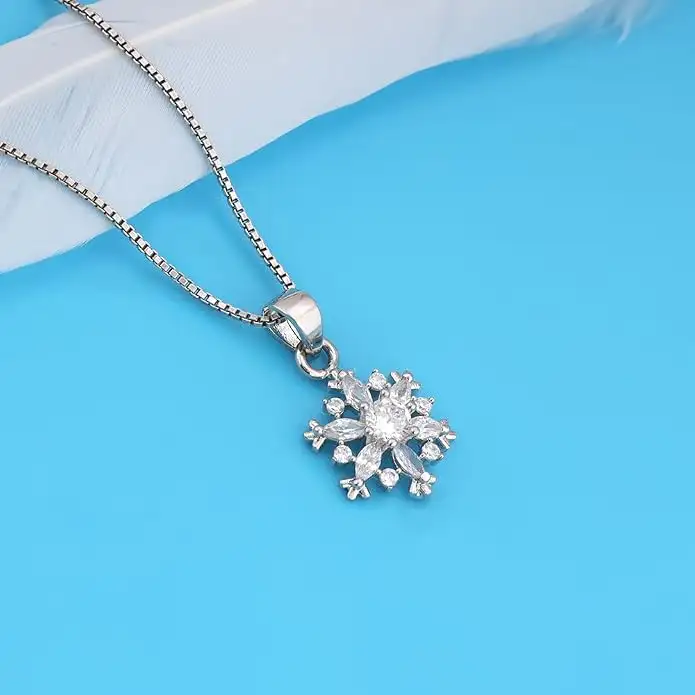 Image for GIVA925SilverSnowflakeNecklace