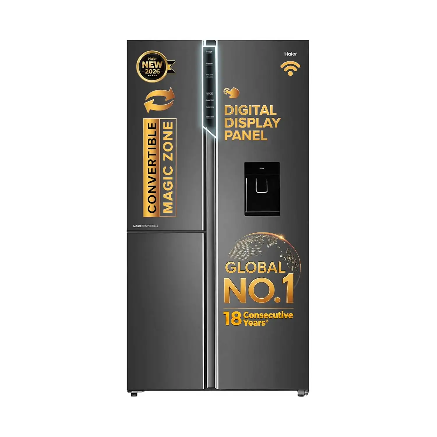 Image for Haier592L3StarFrostFreeExpertInverterSmartSenseAIenabled3-DoorSidebySideRefrigerator