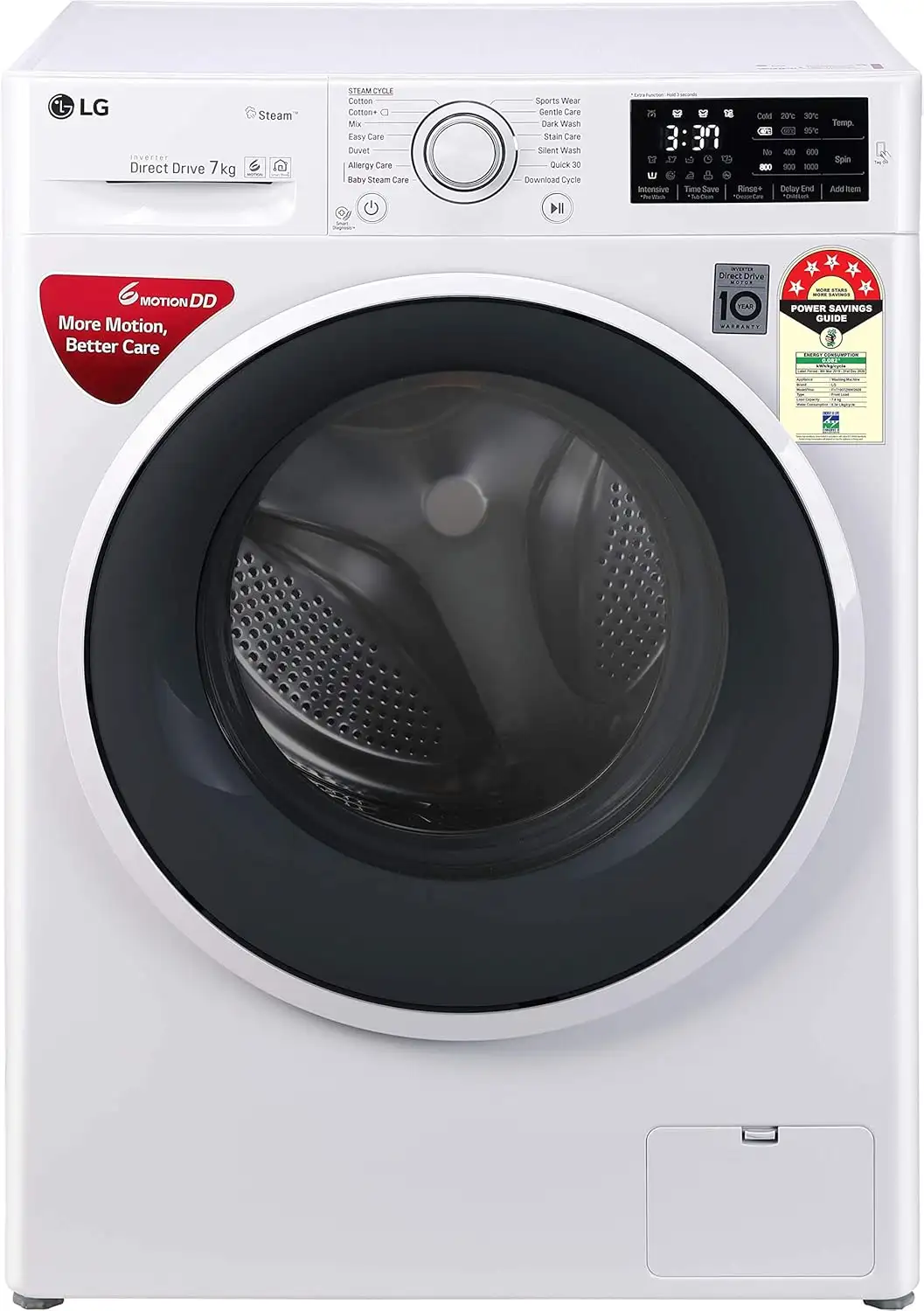 Image for LG7.0kg5StarInverterFully-AutomaticFrontLoadingWashingMachine