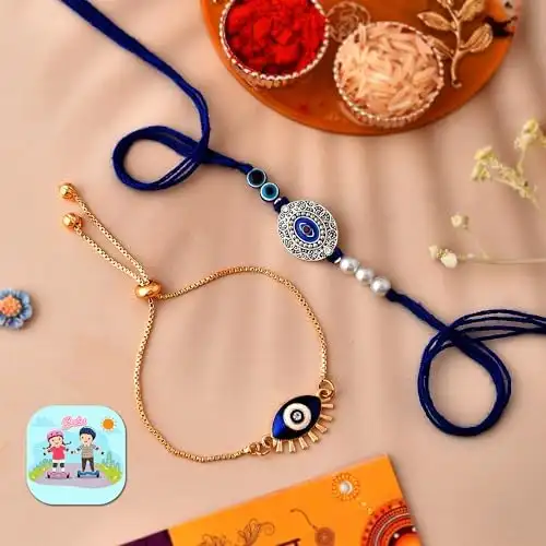 Image for CraftVatikaBhaiyaBhabhiEvilEyeRakhi