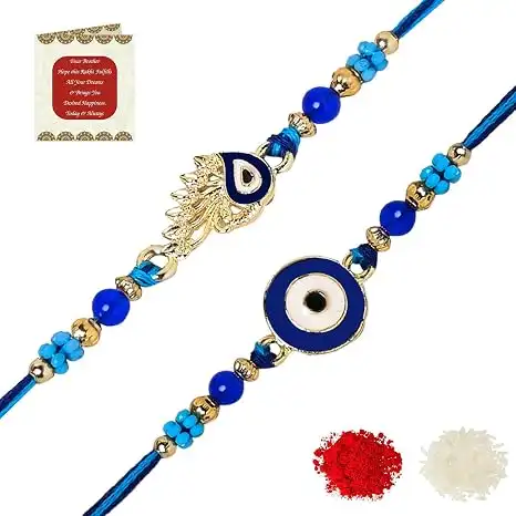 Image for RiddhikaVenturesElegantEvilEyeRakhi