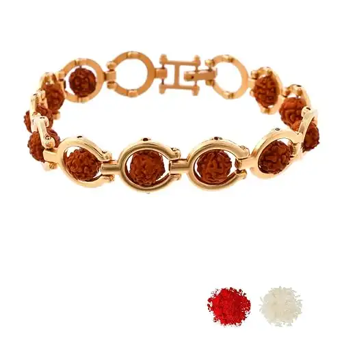 Image for VOYLLARudrakshaBeadsBraceletStyleRakhi