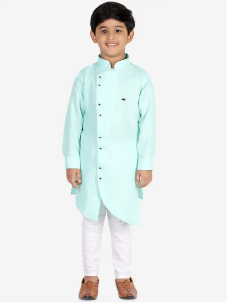 Image for Pro-EthicSTYLEDEVELOPERBoysTurquoiseBlueAngrakhaKurtawithPyjamas