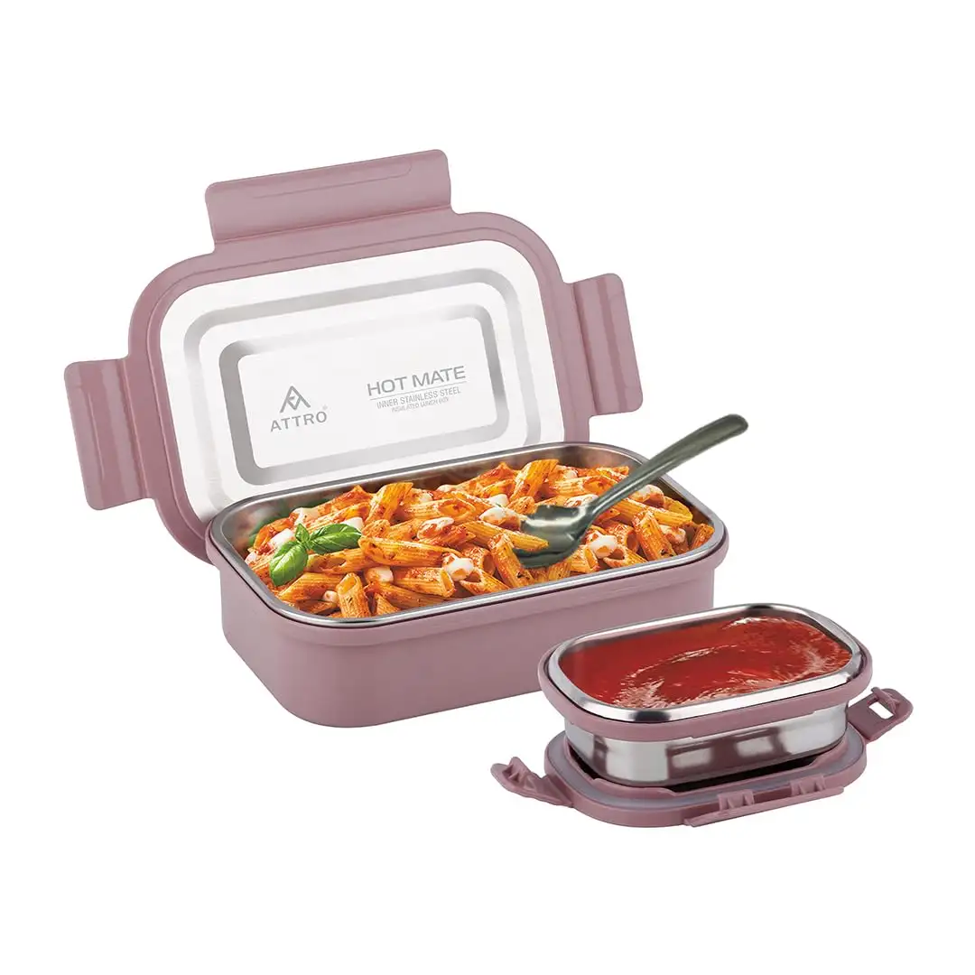 Image for AttroHotmateStainlessSteelLeak-ProofLunchBox
