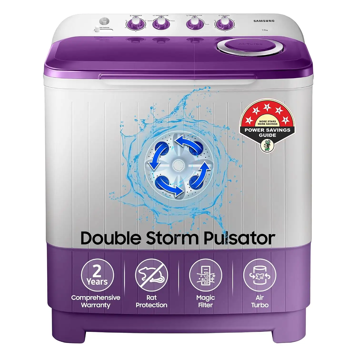 Image for Samsung7kg%2C5star%2CSemiAutomaticTopLoadWashingMachine