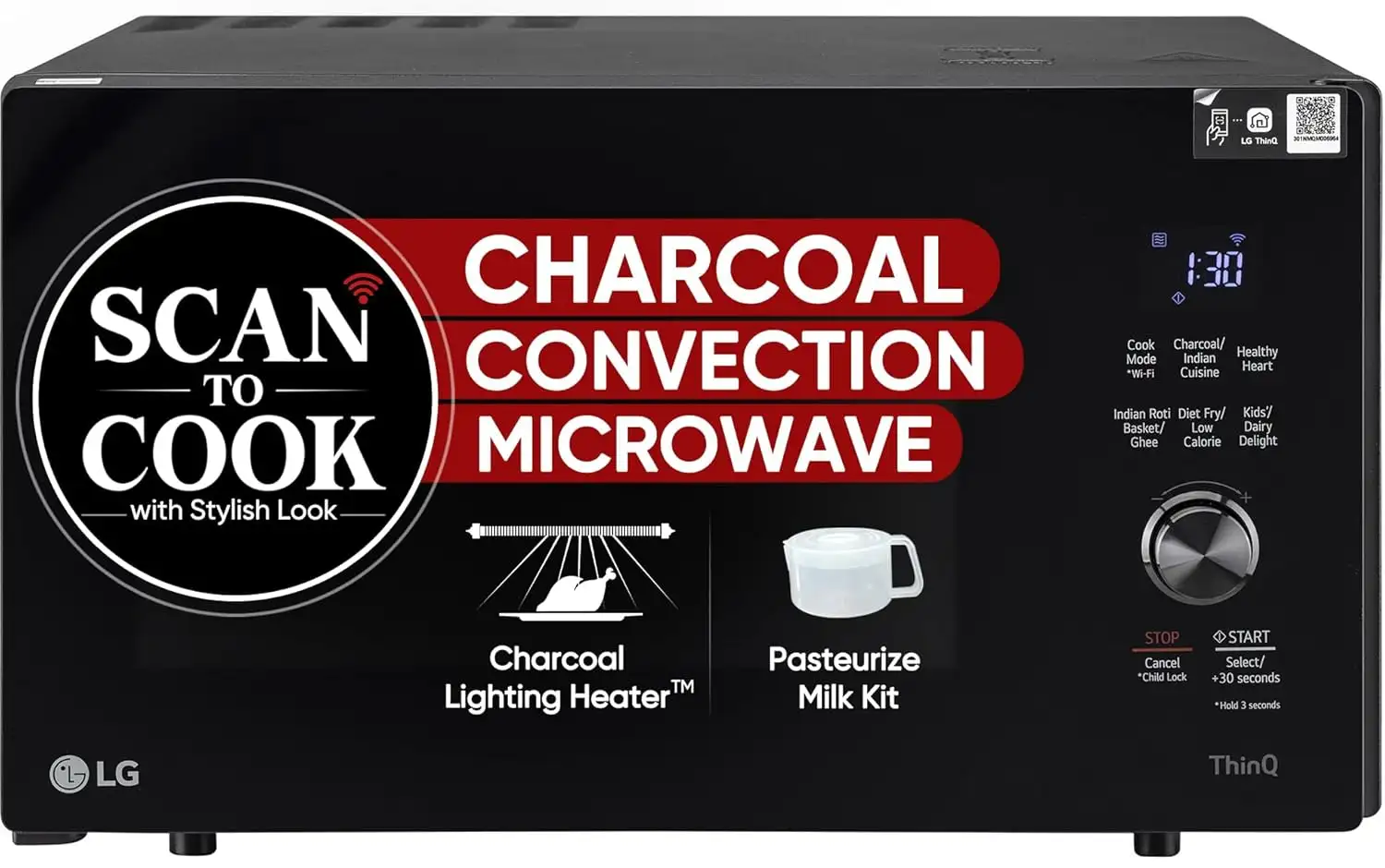 Image for LG28LWi-FiEnabledCharcoalConvectionHealthyMicrowaveOven