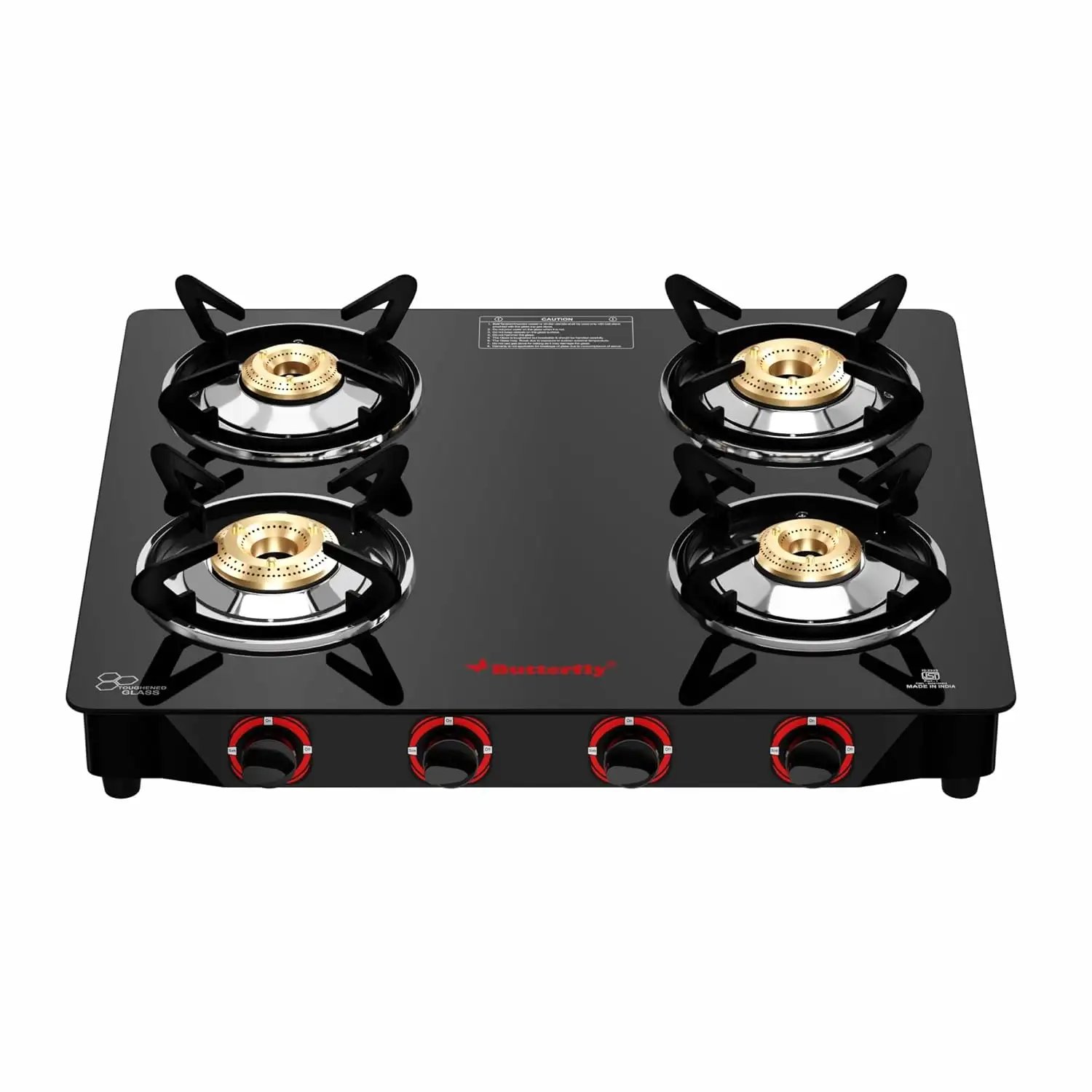 Image for ButterflySmart4BurnerGlassTopGasStove
