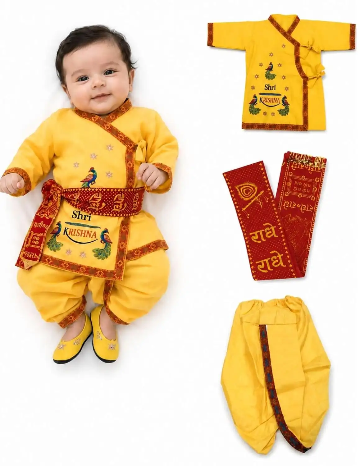 Image for BookMyCostumeCottonShriKrishnaDressForBabyBoy