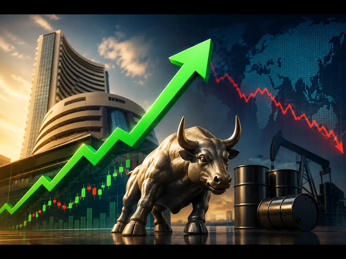 Sensex rises over 200 points; Nifty nears 24,350 as oil prices slide. What lies ahead?