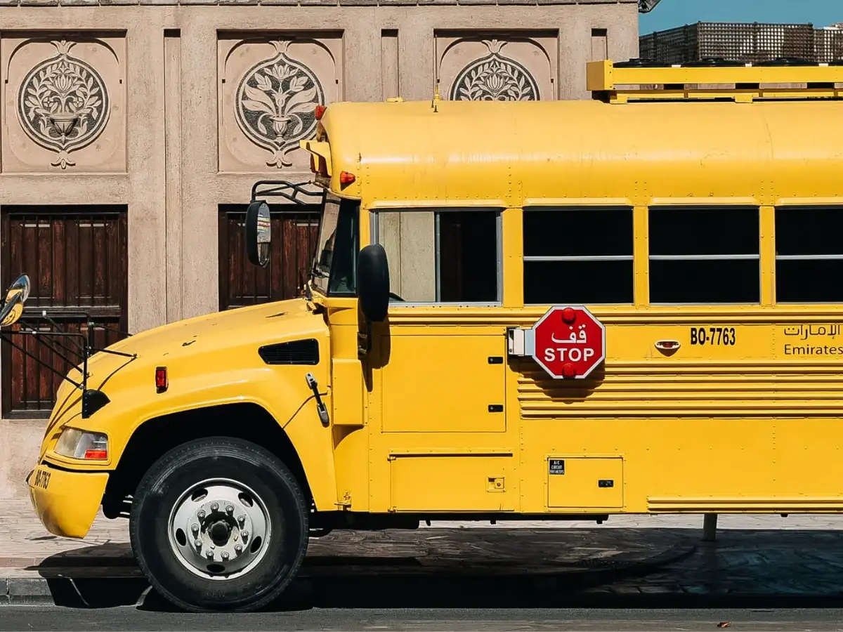 School buses aren't yellow by...