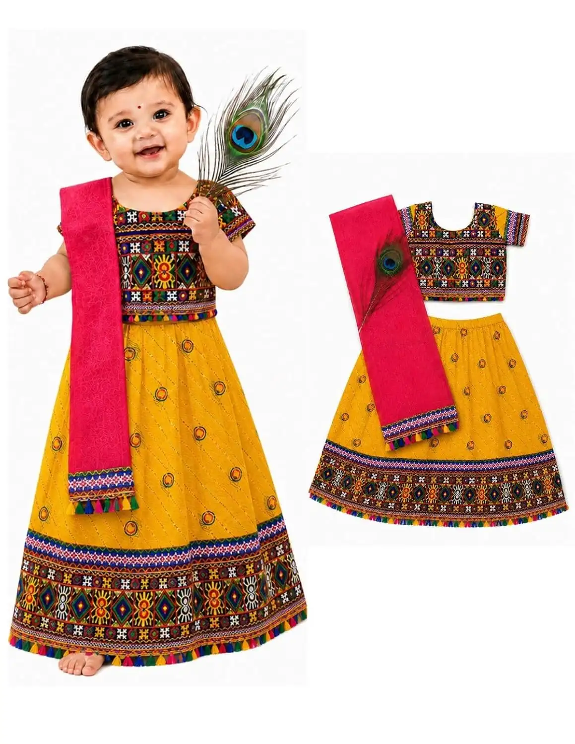 Image for BookMyCostumeRadhaDressforBabyGirl