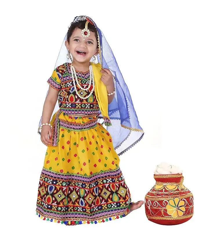 Image for RajFancyDressesRadhaandKrishnaBrocadeFabricJanmashtamiMythologicalCharacterCostume