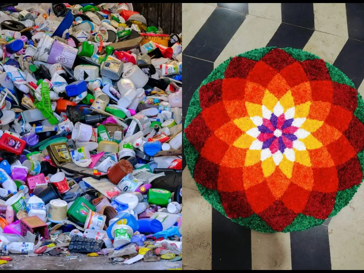 Asia's largest waste-to-art pookalam...