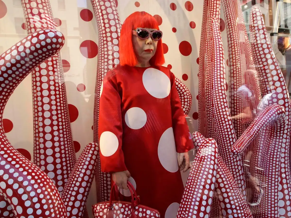 Yayoi Kusama, who splashed polka dots...