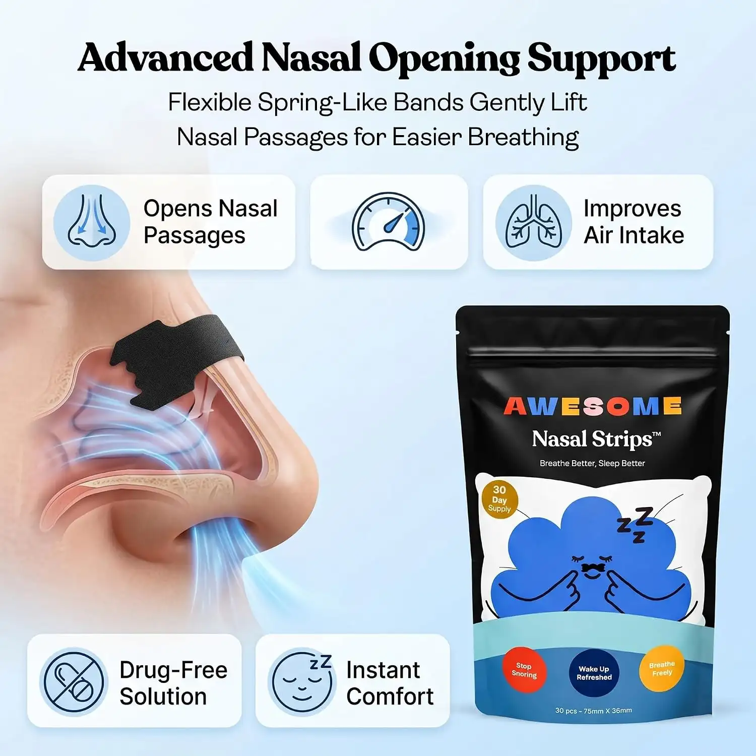 Image for Nasalstripsforbetterbreathing