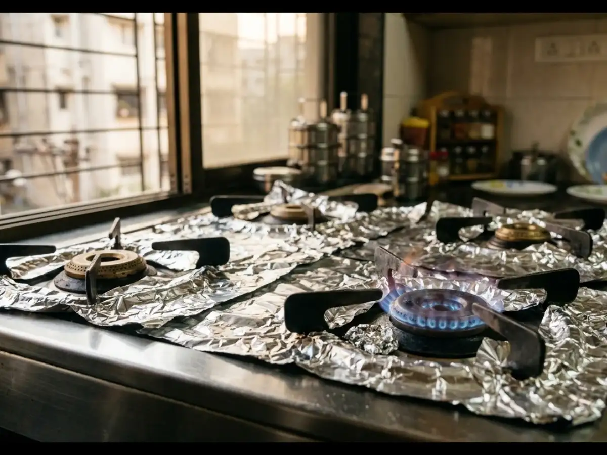 Aluminium foil hack for your gas stove:...