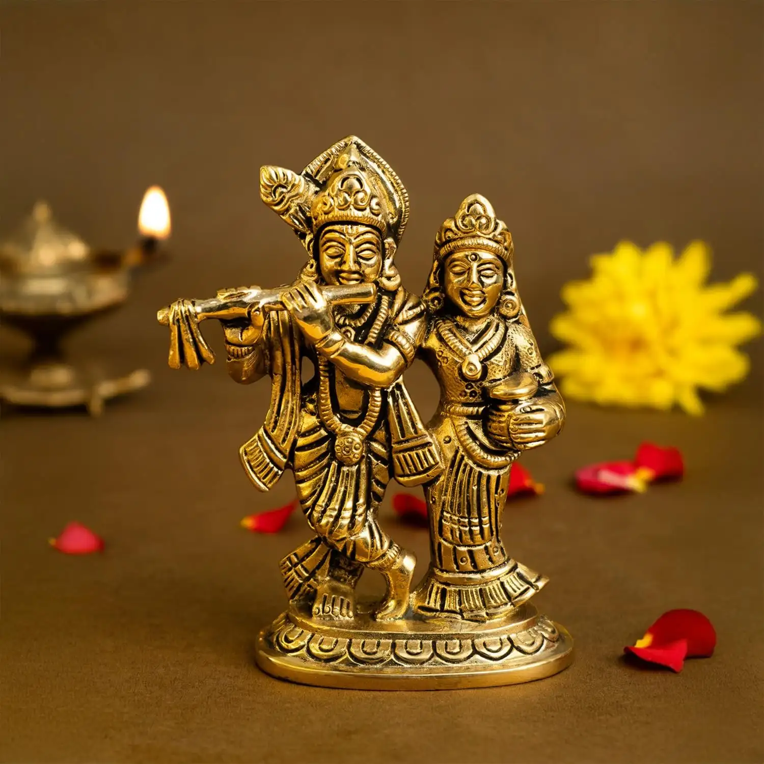 Image for Ekhasa100%25PureBrassRadhaKrishnaMurti