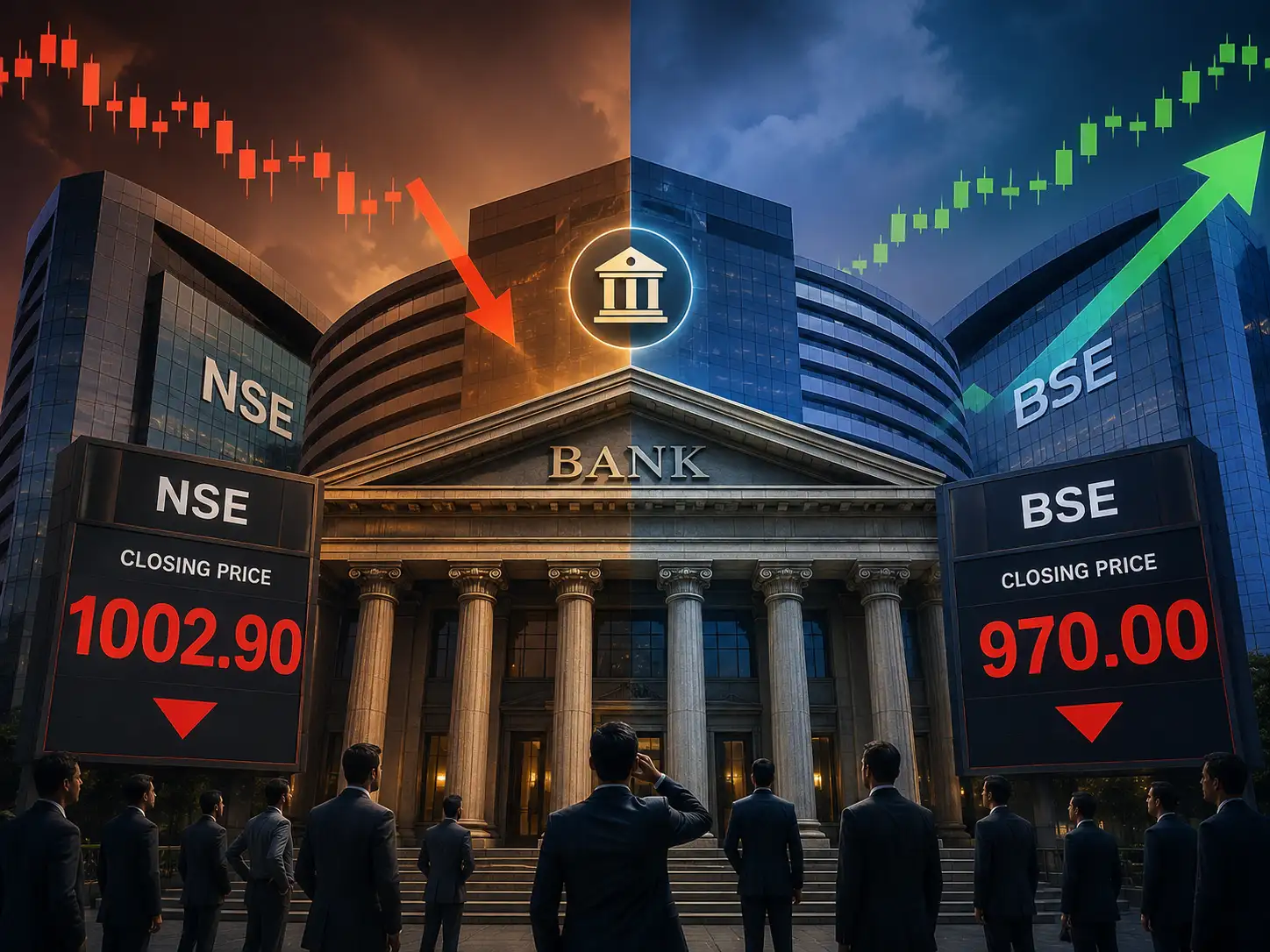 Indian bank stocks show widest exchange price gap in decades
