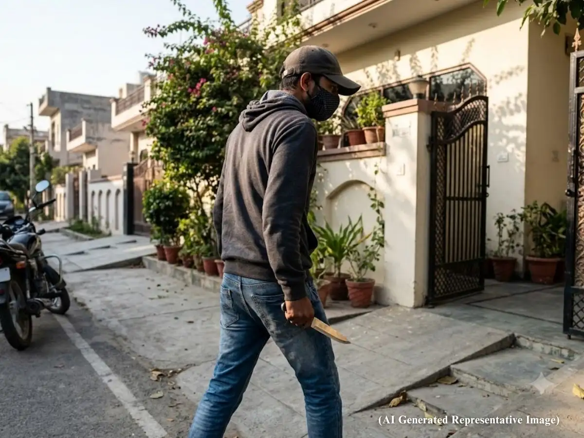 Delivery boy returned hours later with a knife after changing clothes to rob two women, knowing the house didn't have a man; ran away with gold jewels